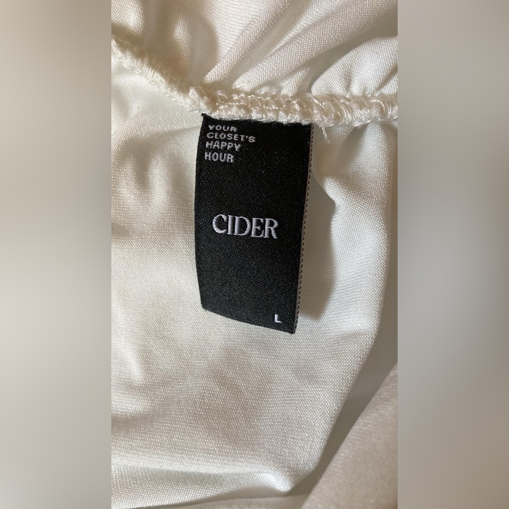 NWOT WHITE BODYCON RUSCHED DRESS - Picture 4 of 4